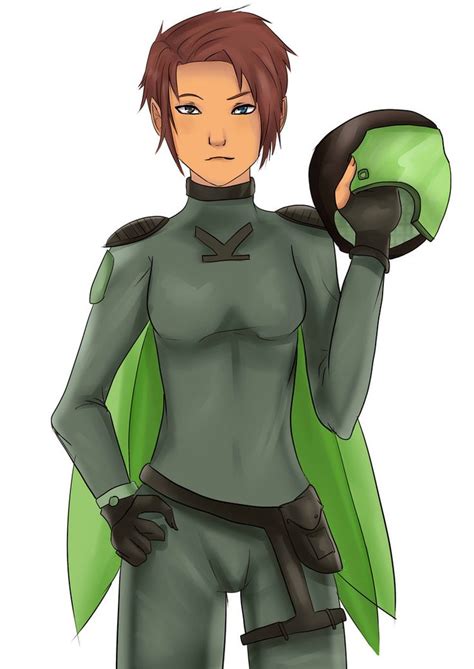 A Woman In A Green Suit Holding A Helmet And Wearing A Green Cape With