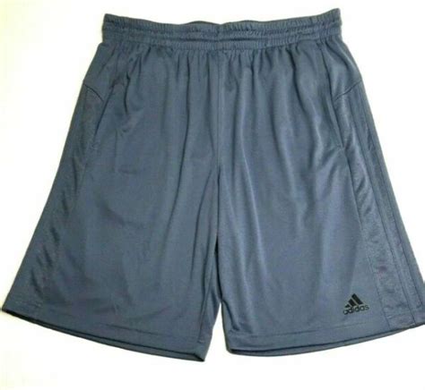 Adidas Shorts Mens 3 Stripe Zip Pocket Climalite Technology Rawste L