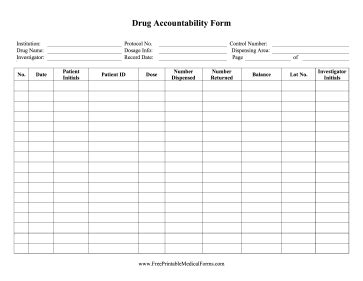 printable drug accountability form