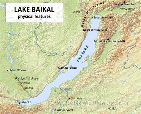 Lake Baikal Siberia Russia Map