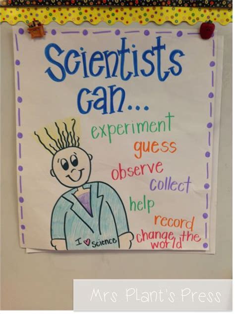 What Do Scientist Do Great Anchor Chart Idea Kindergarten Anchor
