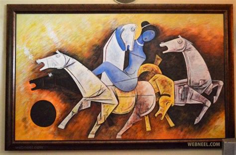 30 Controversial Mf Hussain Paintings Most Famous Indian Artist With