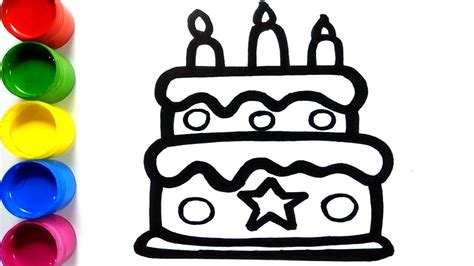 Share the best gifs now >>>. Coloring Birthday Cake | Dessin et coloriage de gâteaux d ...