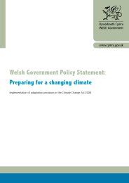 Welsh Government Policy Statement Preparing For A Changing Climate