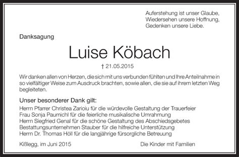 Traueranzeigen Von Luise K Bach Schwaebische De Trauerportal