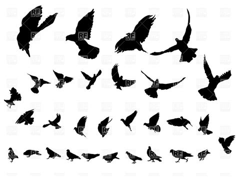 Bird In Flight Silhouette Clip Art At Getdrawings Free Download