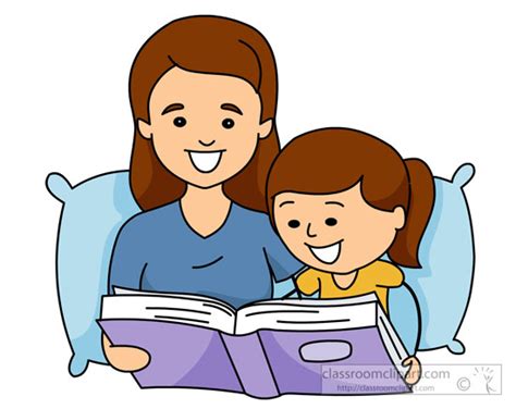 Reading Clipart Mother Reading Bedtime Stories To Child Classroom