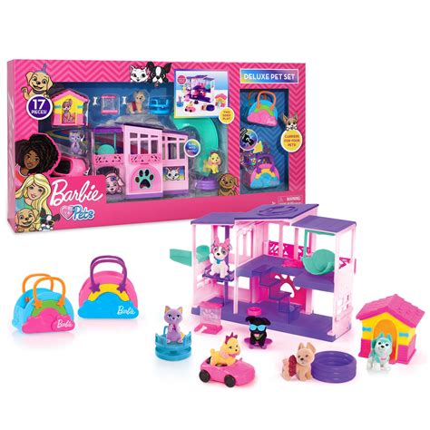 Barbie Deluxe Pet Dreamhouse 15 Piece Playset Kids Toys For Ages Up