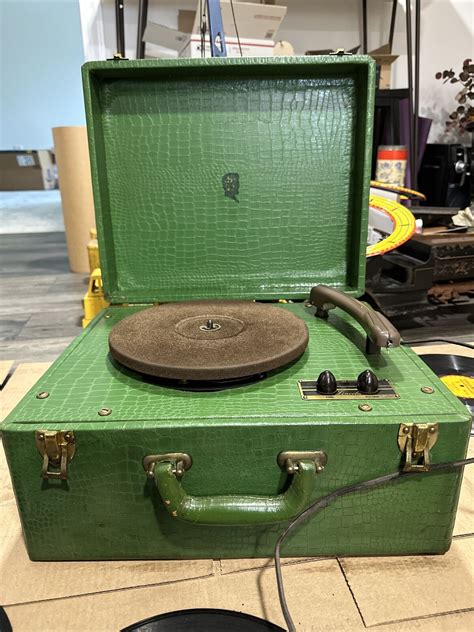 Vintage Lincoln Green Record Player Ebay
