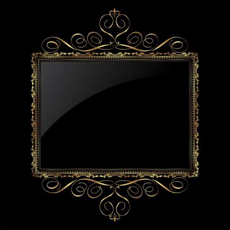 Decorative Gold And Black Frame 236944 Vector Art At Vecteezy