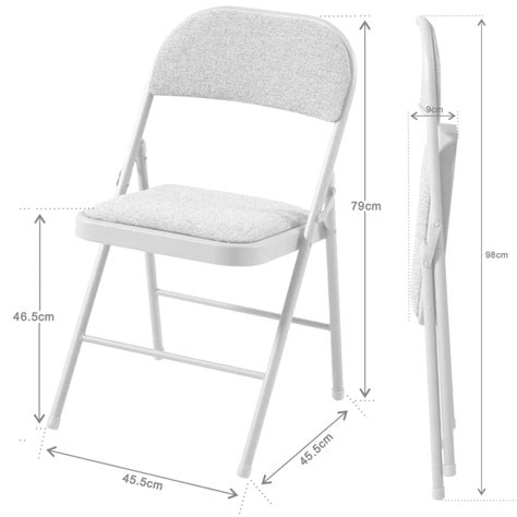 Charles Jacobs Padded Folding Chair With Grey Frame Charles Jacobs