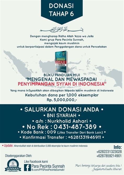 Poster Donasi Buku Kesesatan Syiah Para Pencinta Sunnah