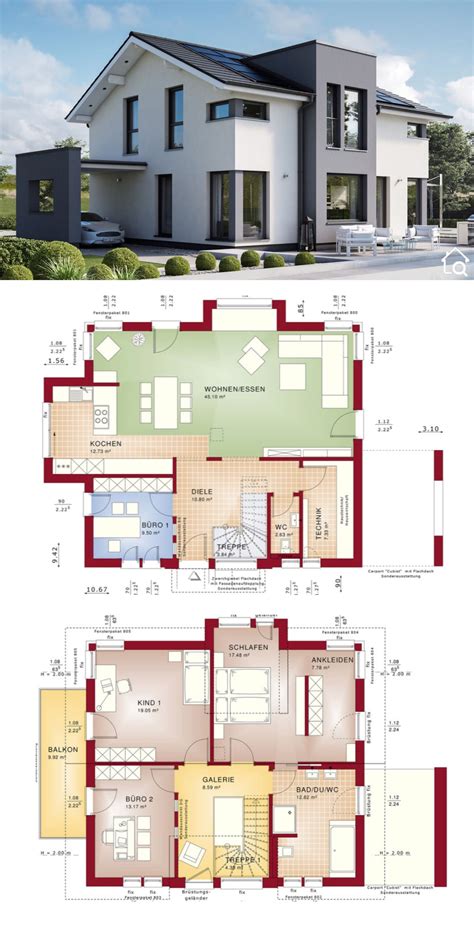Modernes Haus Design Mit Satteldach And Zwerchgiebel Erker Bauen