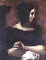 Portrait of George Sand, 1838 - Eugene Delacroix - WikiArt.org