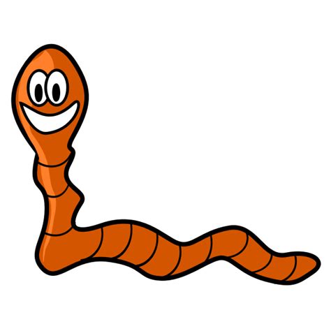 Vector Illustration Of Happy Cartoon Worm Free Svg