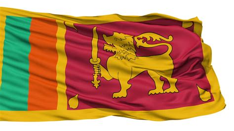 Animation Full Fluttering National Flag Sri Stock Footage Video 100