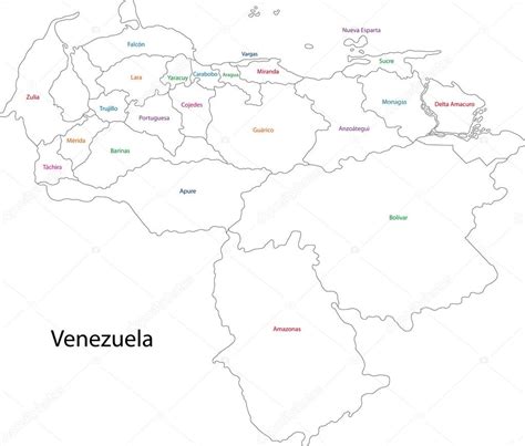 Contour Venezuela Map Stock Vector Image By ©volina 32471243