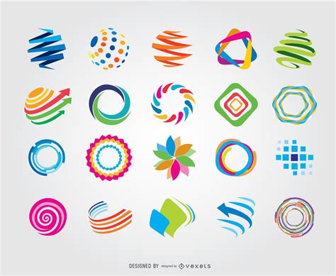 Creative Circle Globe Colorful Logos Vector Download