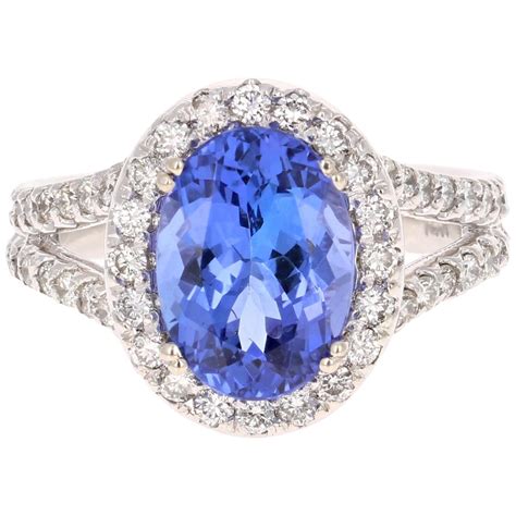 White Gold Tanzanite And Diamond Ring For Sale At 1stdibs