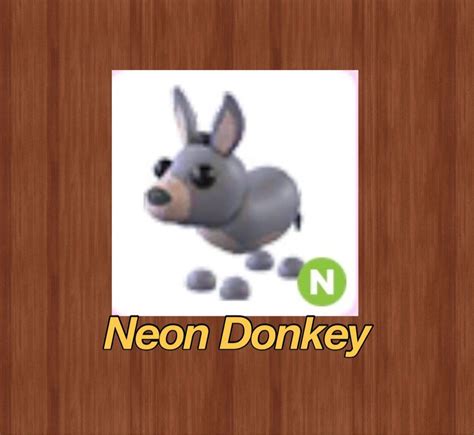 Neon Donkey Adopt Me Roblox Video Gaming Gaming Accessories In Game