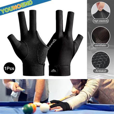 Pcs Fingers Billiard Gloves Pool Snooker Glove For Men Women Fits