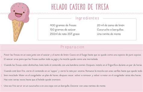 Receta Helado De Fresa Aubrey Labels Drinks Photo Food Sweets