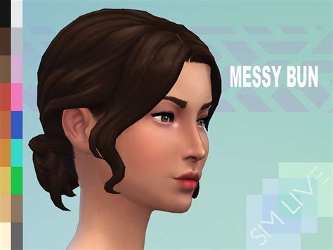 Collection Of Sims 4 Messy Bun Hair Cc 14 Hair Updos Bun Messy In