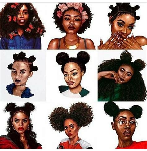 Fabulous Black Woman Cartoon Hairstyles Curly With Hair Straightener Ultra Sun And Moon Girl