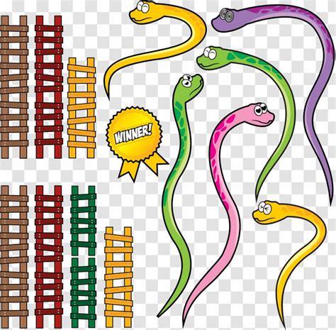 Snakes And Ladders Set Clip Art Royaltyfree Vector Snake