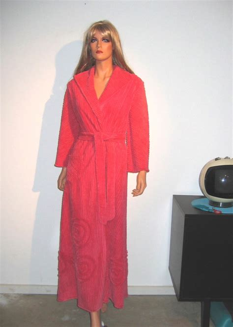 Vintage Chenille Robe Bathrobe Floor Length Robe 1960s Etsy