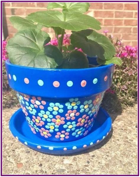 25 Simple Easy Flower Pot Painting Ideas ⋆ Decorated