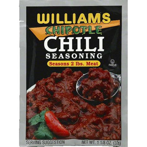 Williams Chili Seasoning Chipotle 1125 Oz