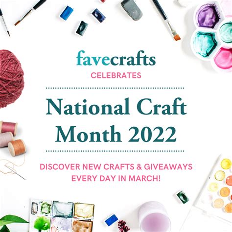 National Craft Month 2022 In 2022 Monthly Crafts Crafts Craft Tutorial