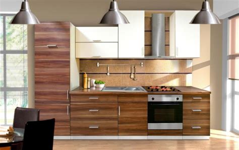Additional kitchen storage space is provided by the cabinets in the base. 14 Functional Small Wooden Kitchen Design Ideas
