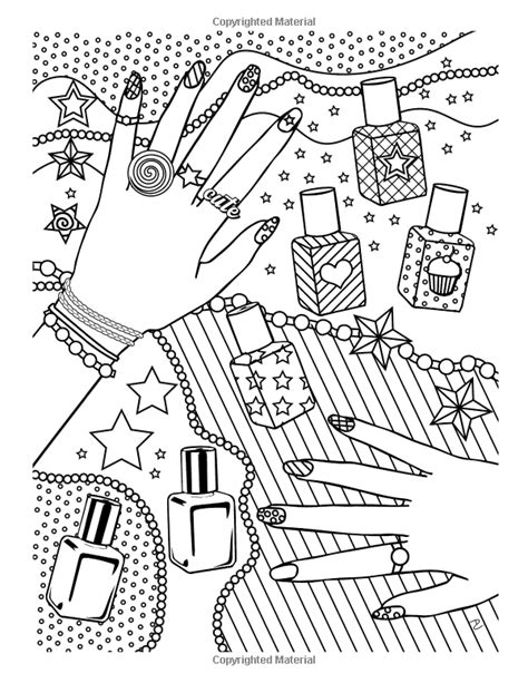 Girl Stuff 24 Totally Girly Coloring Pages Dani Kates 9781523936212