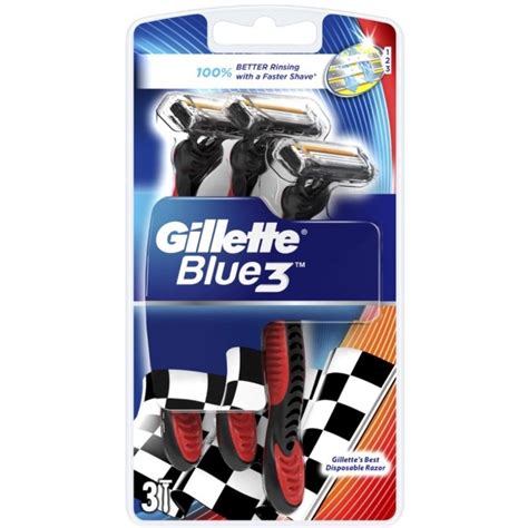 Gillette Blue 3 Disposable Razor 3 Pieces