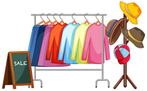 Download clothes rack images and photos. Free Vector | A clothes rack on white background