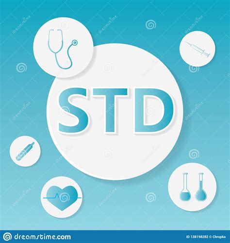 Std Sexually Transmitted Diseases Medical Concept Stock Vector