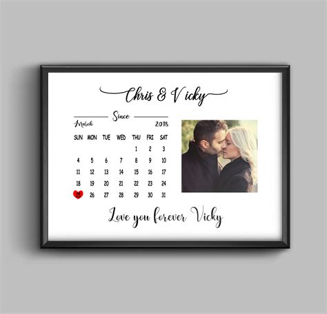 Personalised Couples Love Calendar Broughtcloser