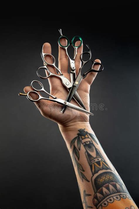 I go through a lot of gloves when i move. Male Barber At The Barbershop Wearing Gloves Preparing ...