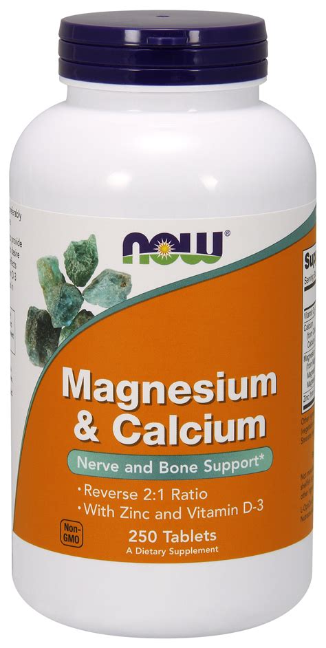 Now Supplements Magnesium And Calcium With Zinc And Vitamin D 3 Nerve
