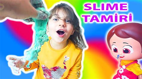 slime tamiri bozulmuş slime tamir et eylül ve niloya eğlenceli Çocuk videosu tontik tv