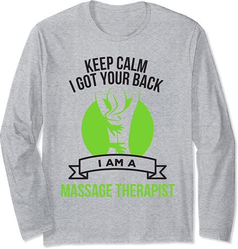 funny massage therapist i got your back long sleeve t shirt clothing shoes