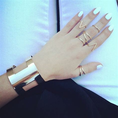 Elegant White Black And Gold Accessories