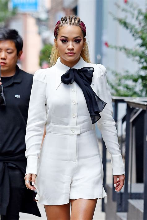 Rita Ora Chic Street Style Leaves Her Soho Apartment In New York City