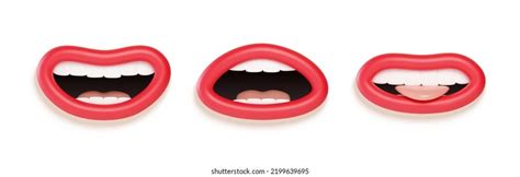3d Lip Sync Character Mouth Animation Stock Vector Royalty Free