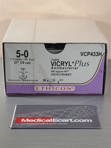 Ethicon Vcp433h Coated Vicryl Plus Suture Taper Point