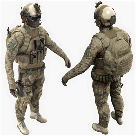 Us Special Force Soldier 3d Model 99 Fbx Obj Max Free3d