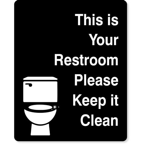 Aim To Keep Bathroom Clean Sign Custom Signs