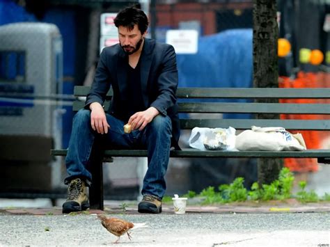 Keanu Reeves Lonely Bench Street Art Huge Print Poster Txhome D2589